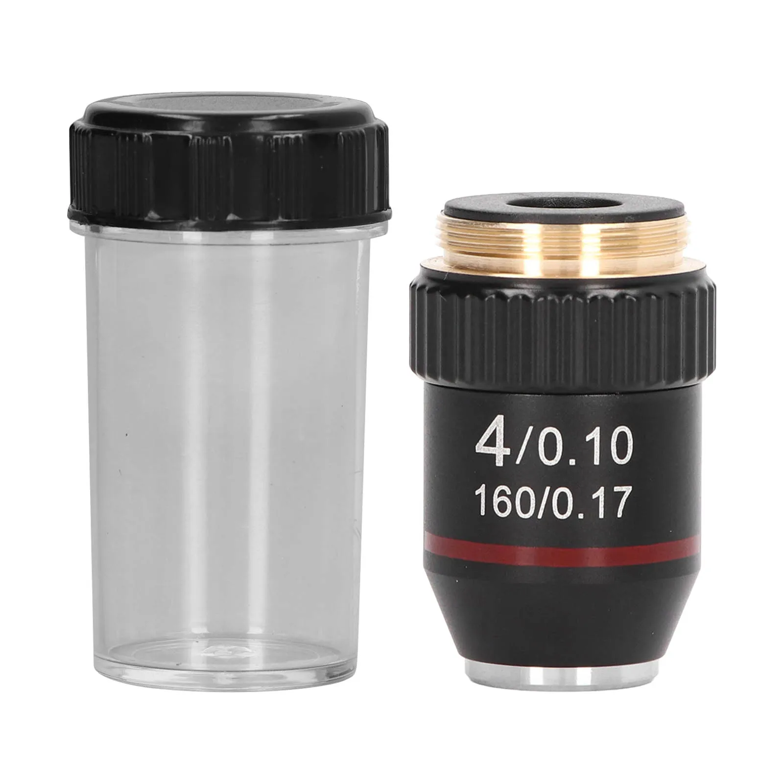 

4X High Magnification Objective Achromatic Microscope Objective 4X High Magnification Lens 20.2mm Interface Thread Standard RMS