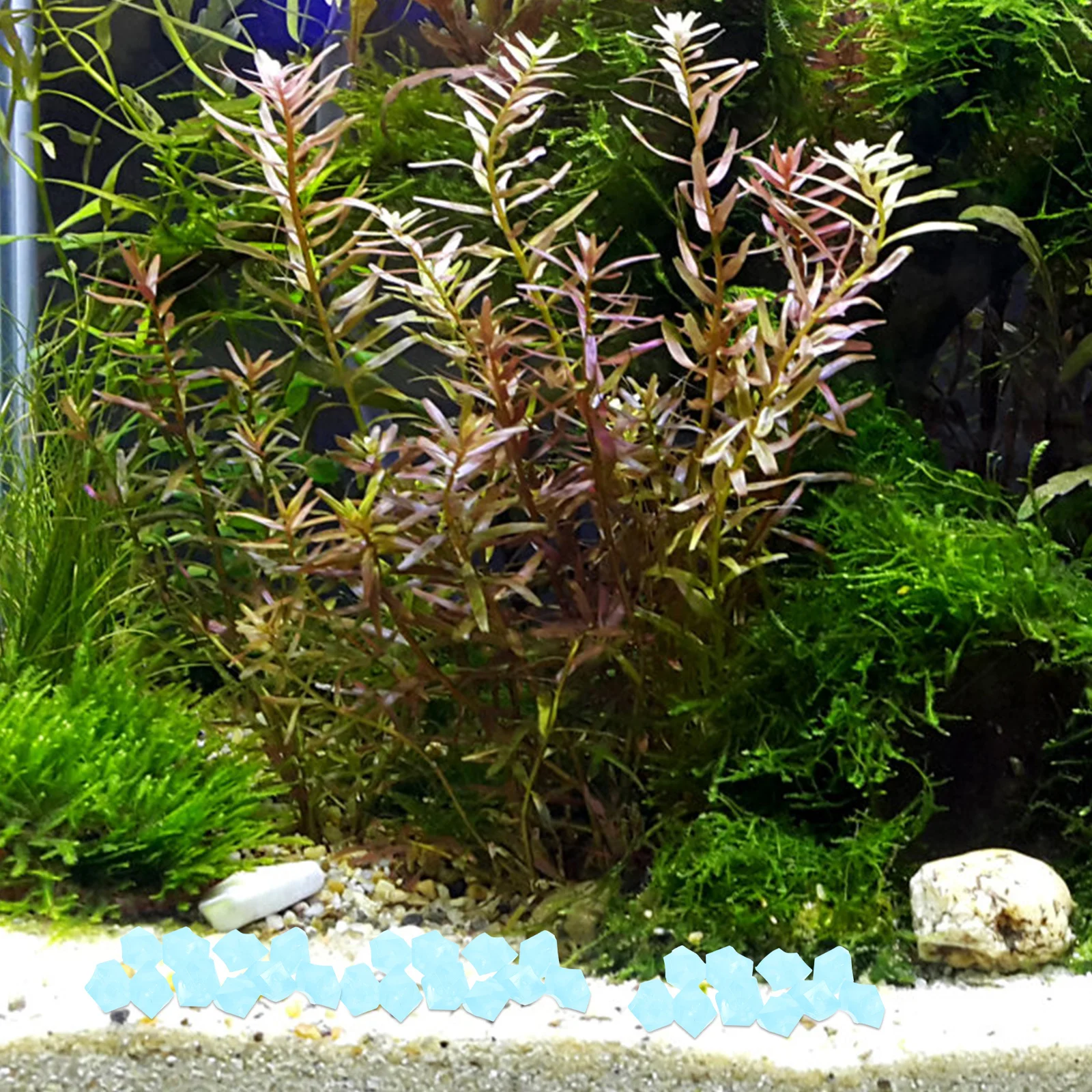 

1 Bag Luminous Resin Glowing Stones for Fish Tank Garden Pier Path Landscaping Aquarium Rocks Decoration Glowing Stone