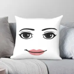 Woman Face Square Pillowcase Polyester Linen Velvet Pattern Zip Decorative Pillow Case Home Cushion Cover