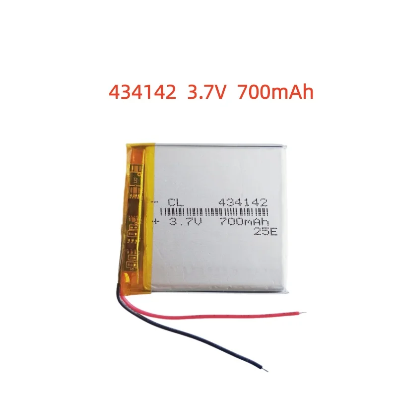 

434142 3.7V 700mAh Lithium Polymer LiPo Rechargeable Battery Li cells For PAD DVD E-book Note Book Bluetooth Headset Mobile