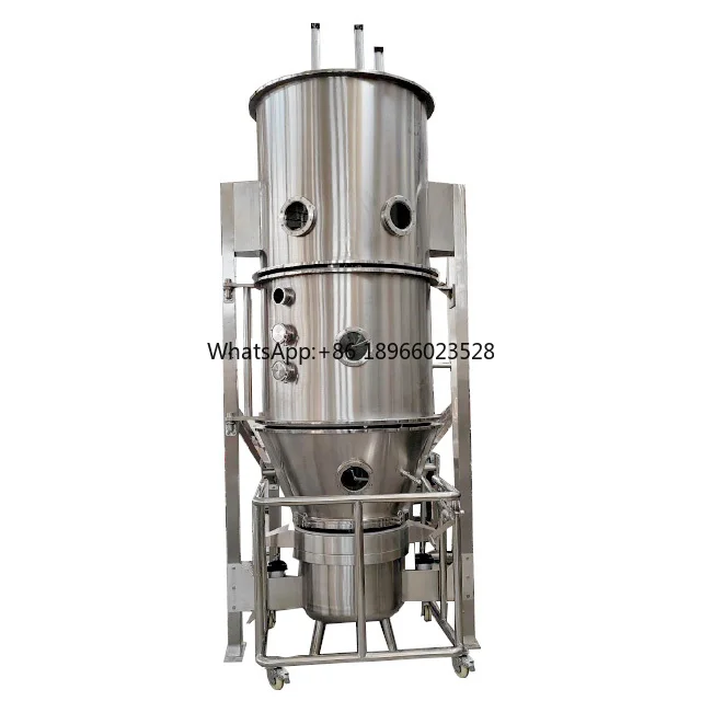 stainless steel fluidized bed granulate dryer for Food additives Chemical powder 200 200KG fluid drying equipment