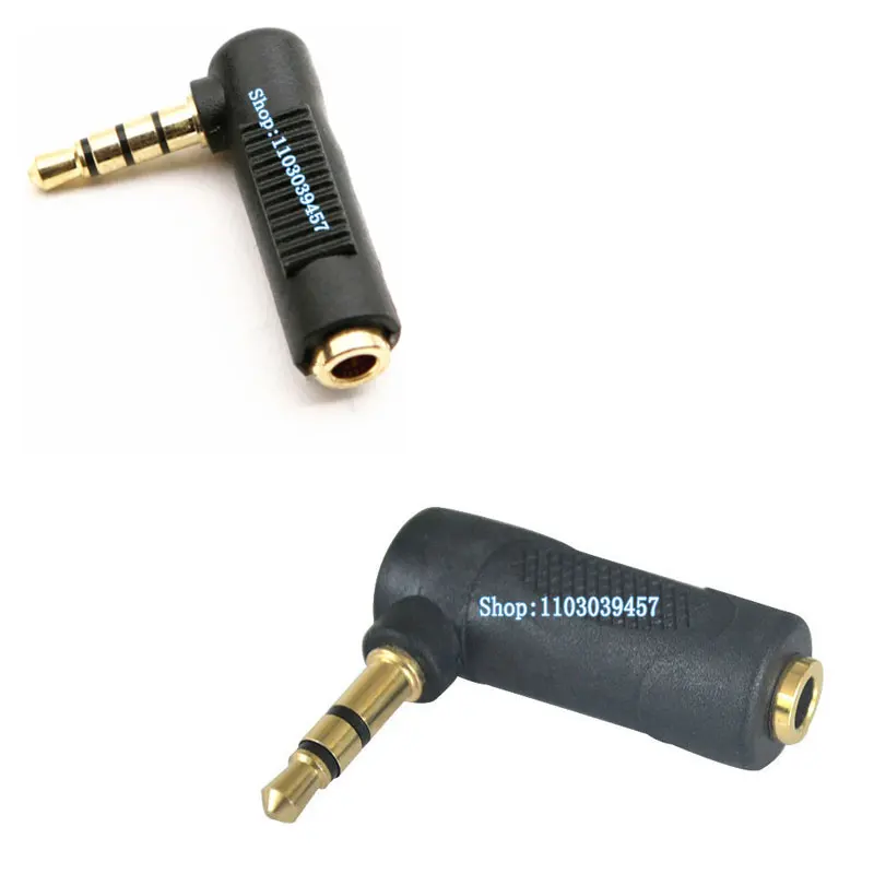 Gold plated 90 Degree Elbow Stereo TRS 3.5mm Male to Female Connector Adapter Right Angle TRRS 3.5 Male Female Adapter Connector