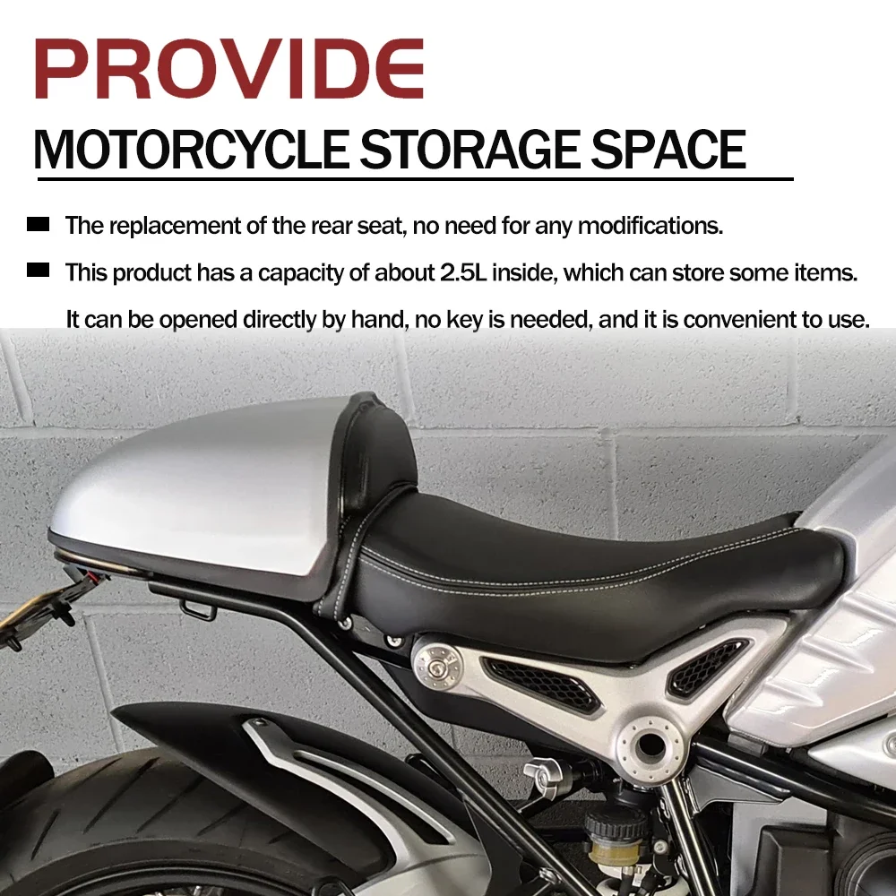 For BMW R NINE T R9T RACER PURE 2014-2024 Motorcycle Rear Seat Cowl Cover Fairing Hump Pillion Tail Tidy Swingarm Mounted