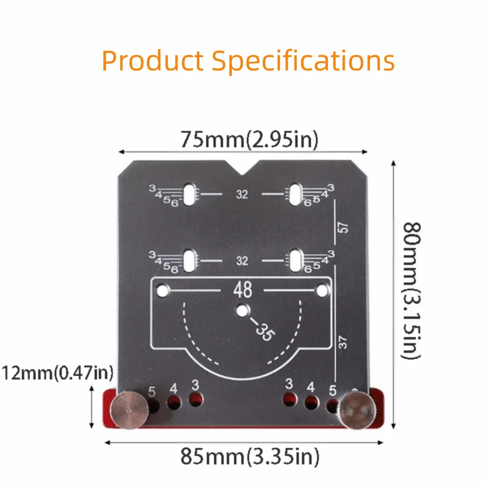 Aluminium Alloy 35mm Hinge Jig Limit Frame Perfect Hole Puncher Drill Guide Locator Essential Hardware Marking Template
