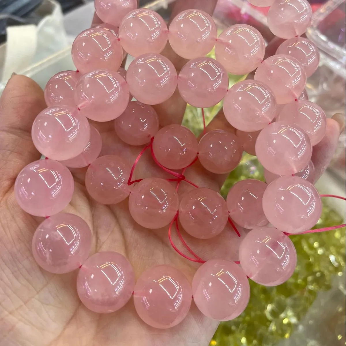 

Натуральный браслет из кристаллов лошадиного кварца для женщин, браслет из мадагаскарского кварца, цветок персика, порошок грейпфрута