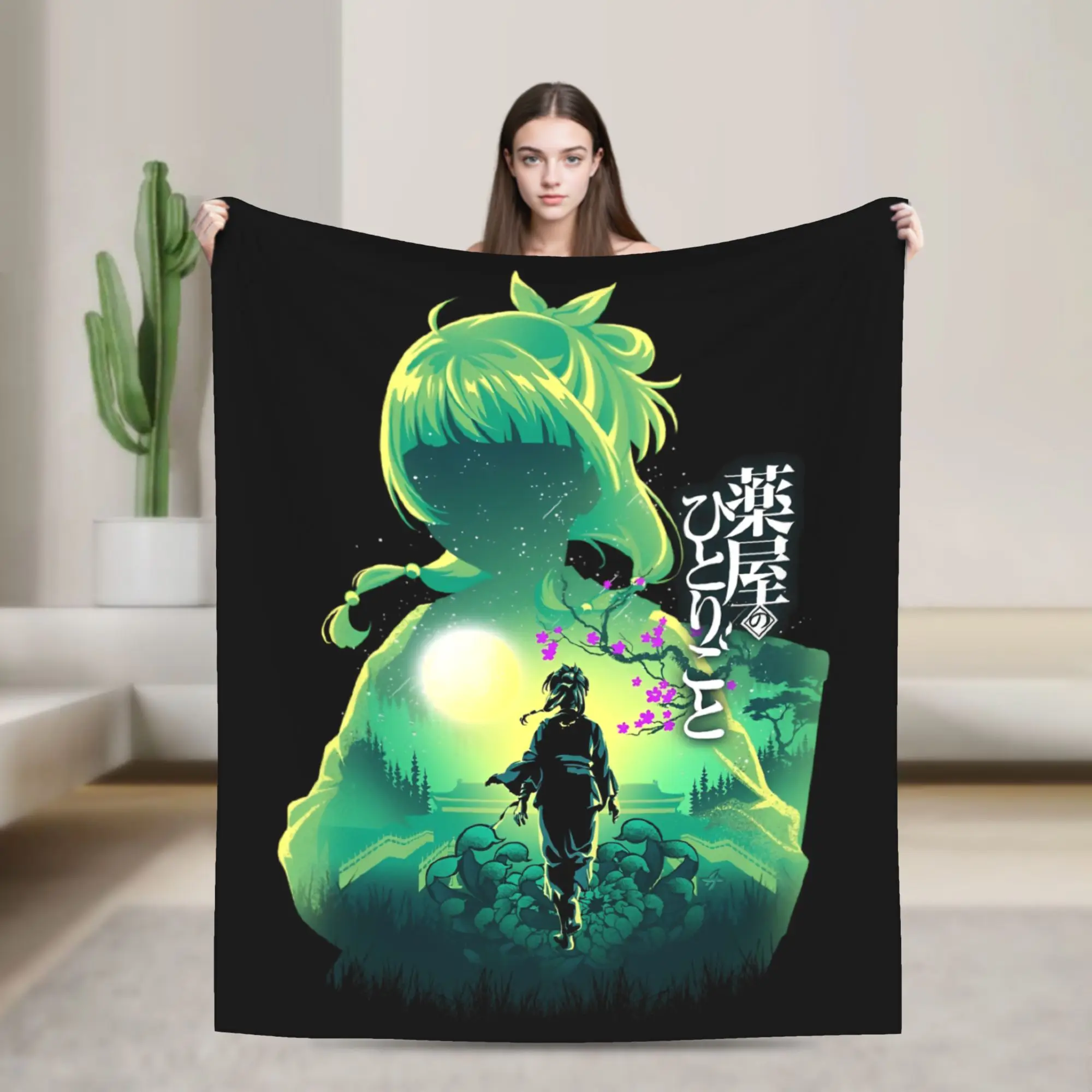 Anime Maomao Fleece Throw Blankets The Apothecary Diaries Blanket for Bed Outdoor Super Warm Plush Thin Quilt,