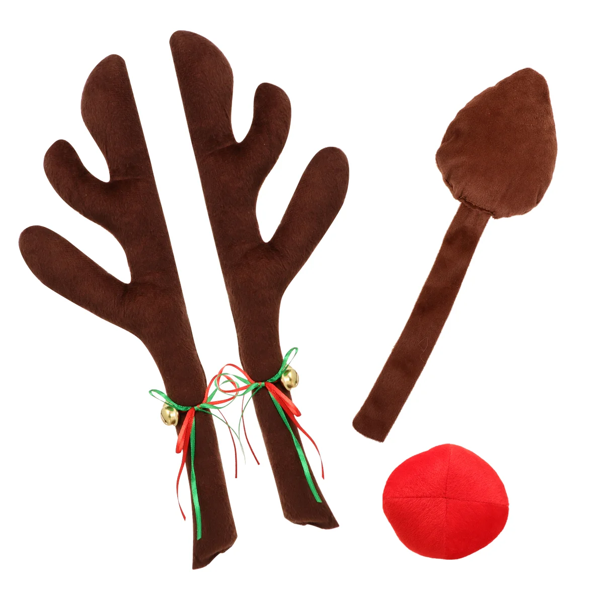 

4 Pcs Christmas Decoration Decorations Flannel Antlers Car Props Supplies Decorate Furniture Decors