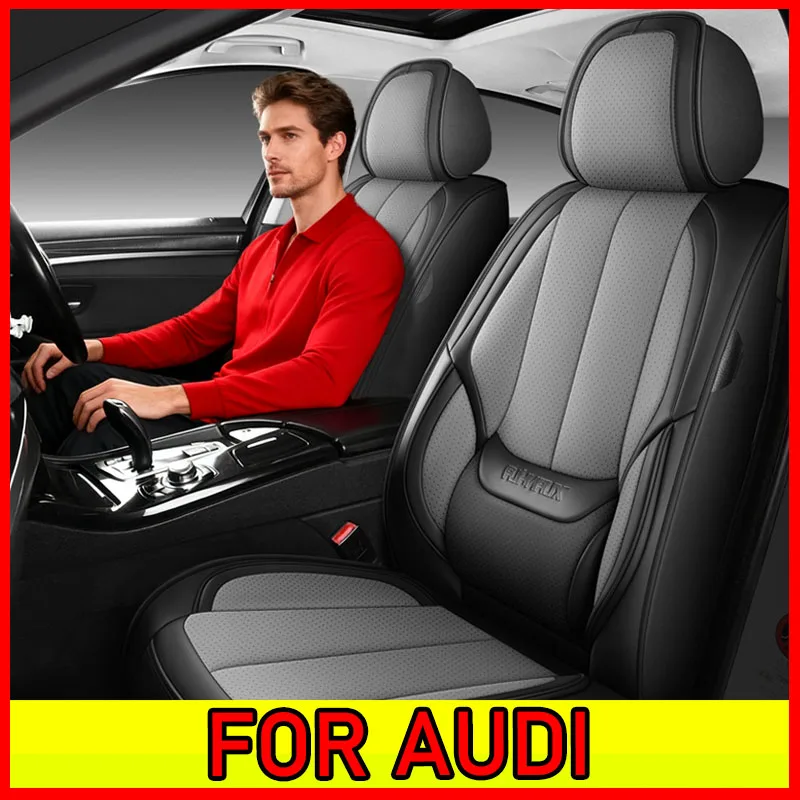 

Чехол на автомобильное сиденье AUDI, водонепроницаемый, из искусственной кожи, мягкий, удобный, с фиксированной талией, чехол на сиденье, четыре сезона