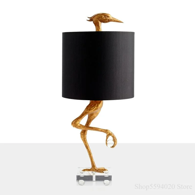 Creative Design Ostrich Shape Table Lamp American and Western Living Room Bedroom Desk lamp Modern Art Home Deco Light Luminaire