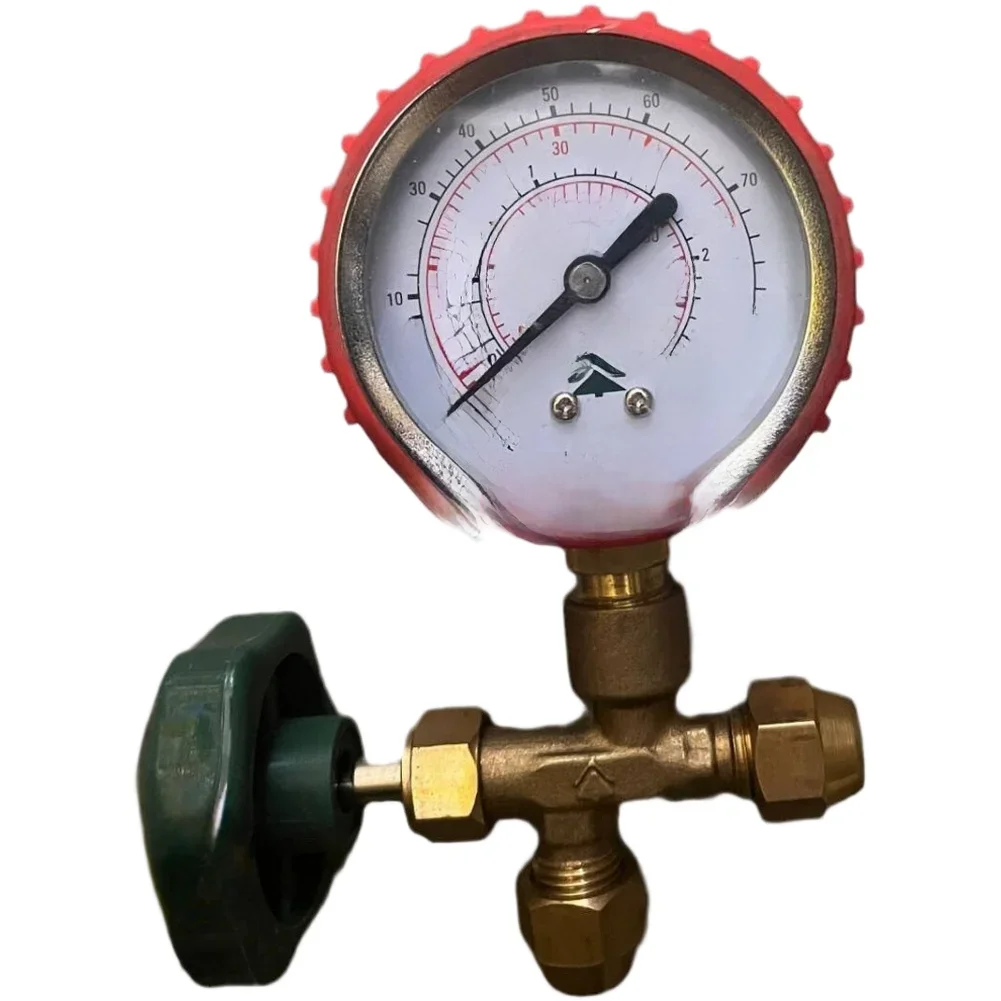 

Pressure Gauge for HVAC and Refrigeration Featuring Dual Metric Threads and Compatibility with R32 R410a R22 Cooling Agents