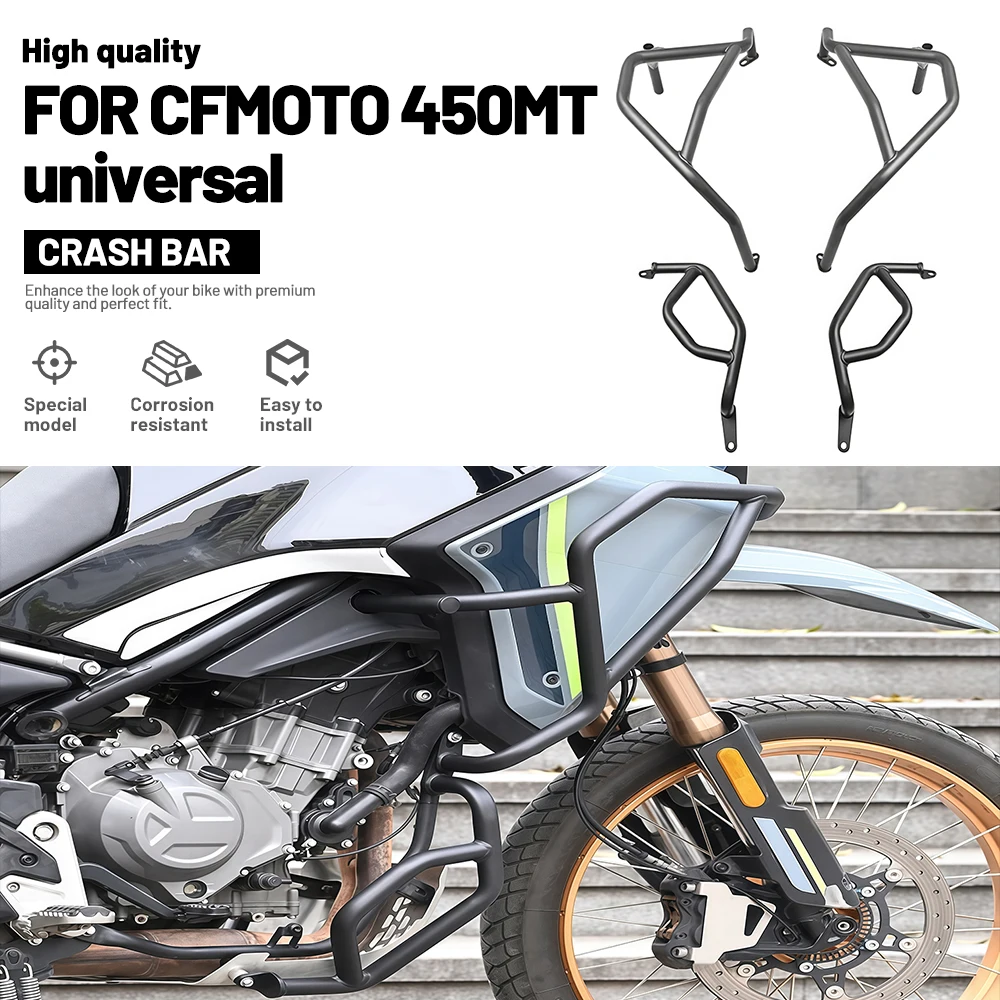 Front Racing Crash Bar Guard Anti Collision Falling Protection Frame Bumper For Spring Breeze 450MT Adventure Motorbike Parts