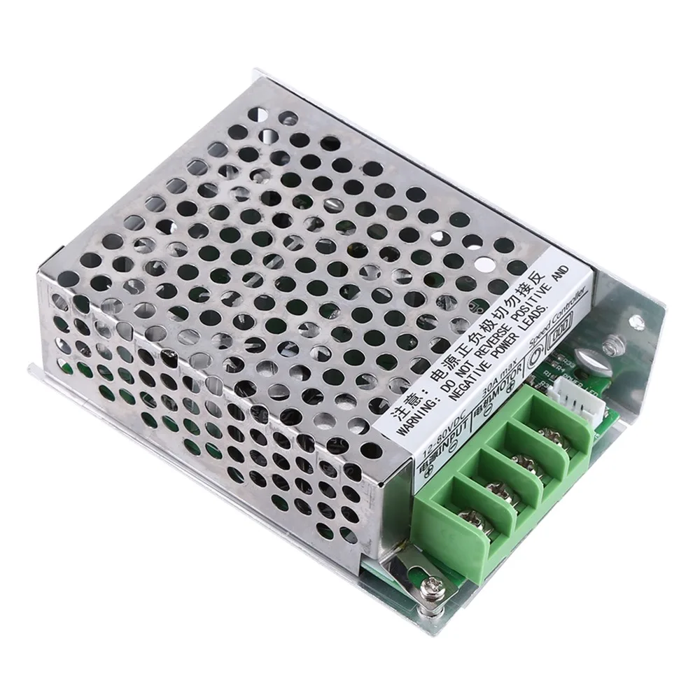 12V-80V DC Motor Speed Controller Digital Display Panel 30A High Power Speed Regulator Governor Soft Stop Slow Start