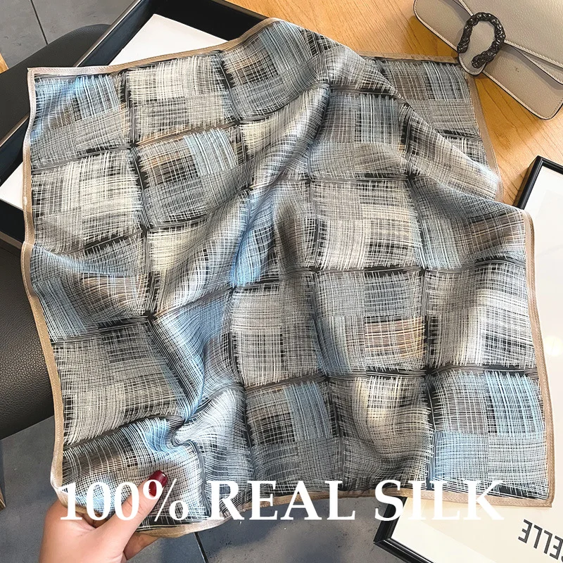 

Роскошный брендовый шарф из 100% натурального шелка, женский дизайн, маленькая квадратная шаль, лента для волос, повязка на голову, модный хиджаб, шейный платок, бандана