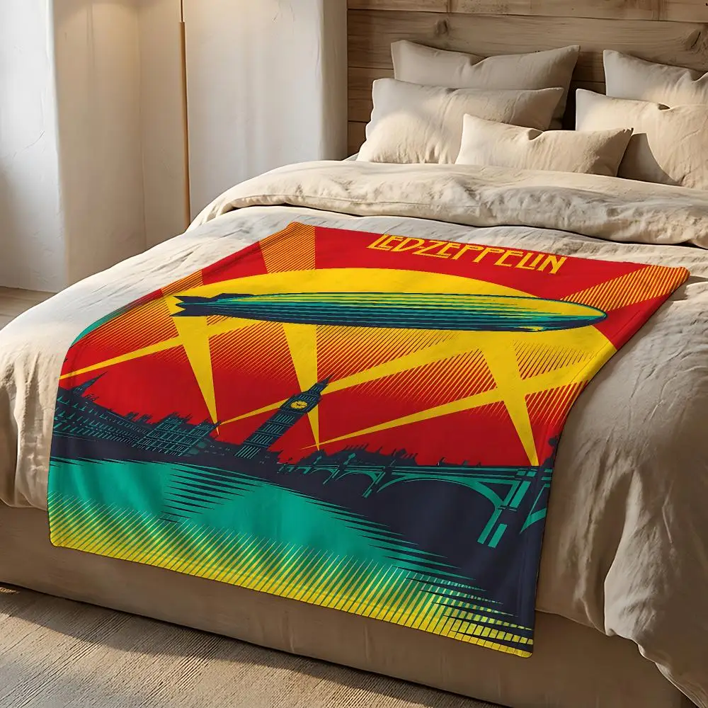 Rock Band Led Zeppelin Throw Short Plush Throw Blanket Soft Skin-Friendly Multi-Scene Home Office