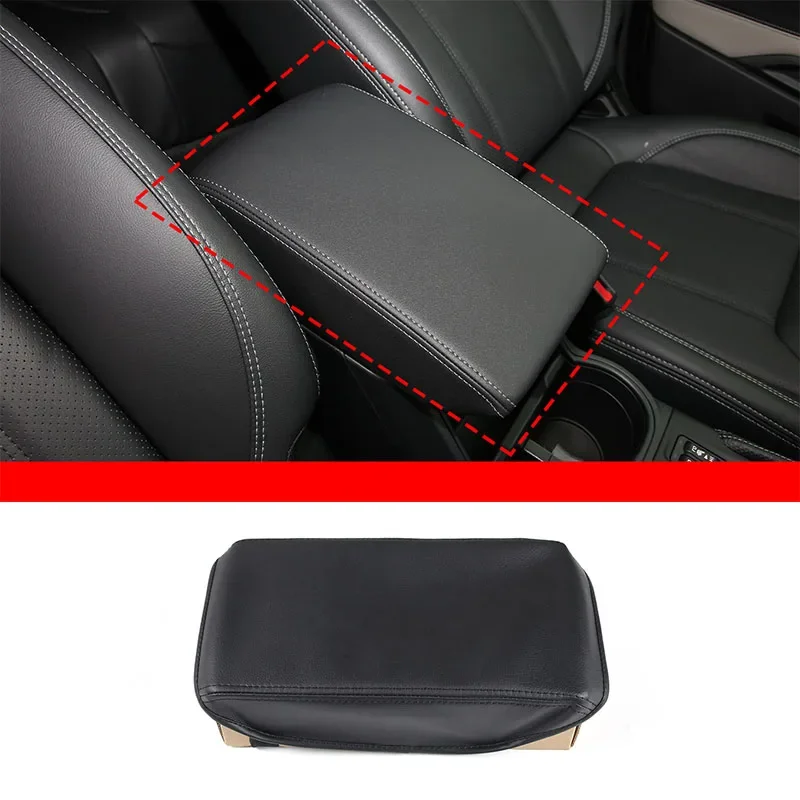 

For Subaru Forester 2008-2012 2019-2024 Leather Black styling Car Armrest Box Cover Sticker Car Interior Protection Accessories