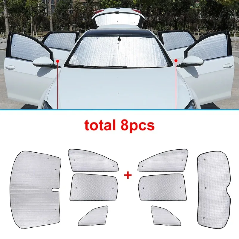 

Комплект из 8 солнцезащитных шторок для SKODA Superb 2017-2020, 2023, 2024, 2025, 2026 годов выпуска, теплоизоляционные