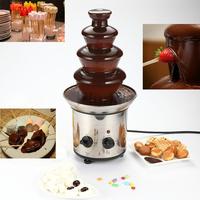 Four Layers Electrical Chocolate Fountain Chocolate Melt Fondue Waterfall Machine Chocolate Fountain Melting Tower For Home