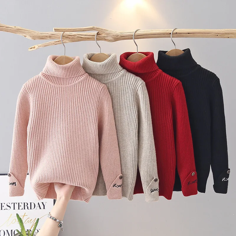 

Girls Pullover Sweaters Autumn Winter 2025 Children Woolen Jersey Tops For Baby Girl Clothes Knitted Outerwear Kids Outfits 7 8Y