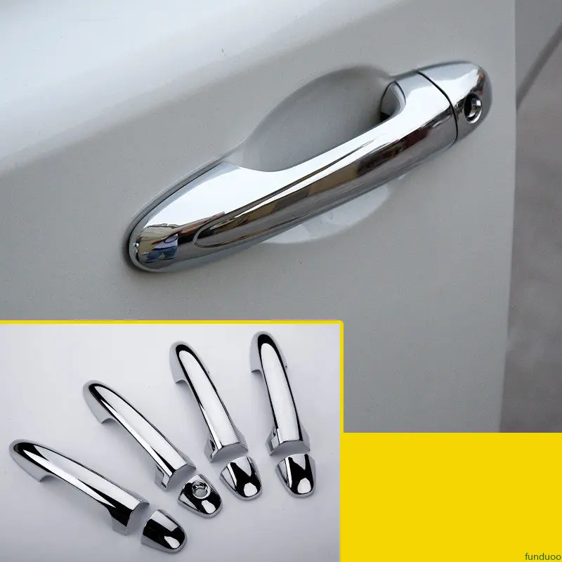 For Toyota Yaris Vios XP150 Facelift 2019~2023 Chrome Car Door Handle Bowl Cover Decor Trim Sticker Styling Accessories