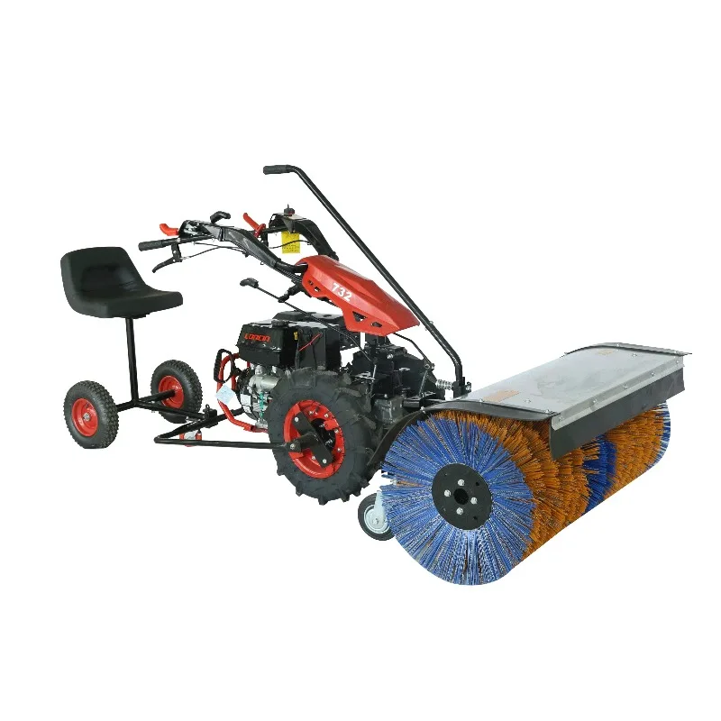 Multifunction 6.5hp Power Brush Sweeper Road Snow Sweeper for Sale