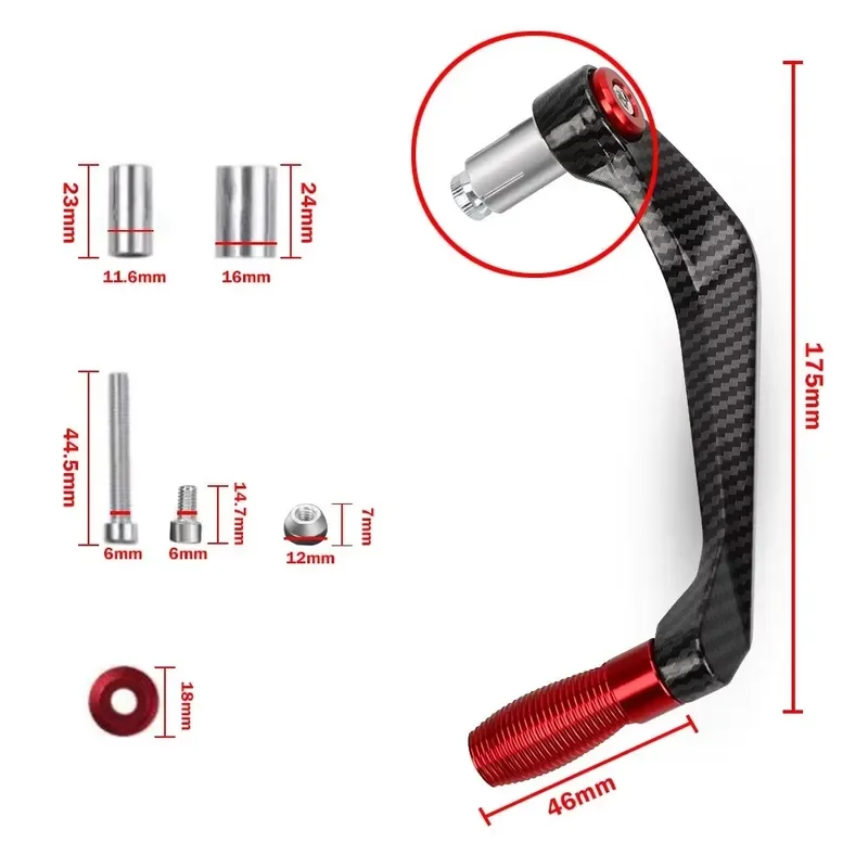 Anti Slip Handgrips Brake Clutch Lever Set with Handlebar Guard Protector for Bajaj Pulsar RS200 NS200 NS150 NS180 NS160 150
