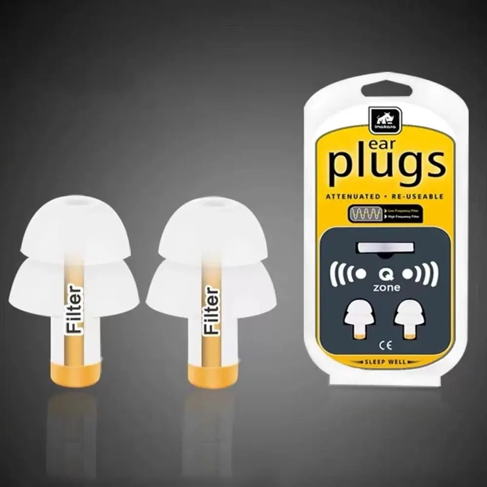 

Tool Silicone Filter Earplugs Sound Insulation Sleeping Anti-noise Ear Plugs Multicolor Soft Ear Protection Unisex