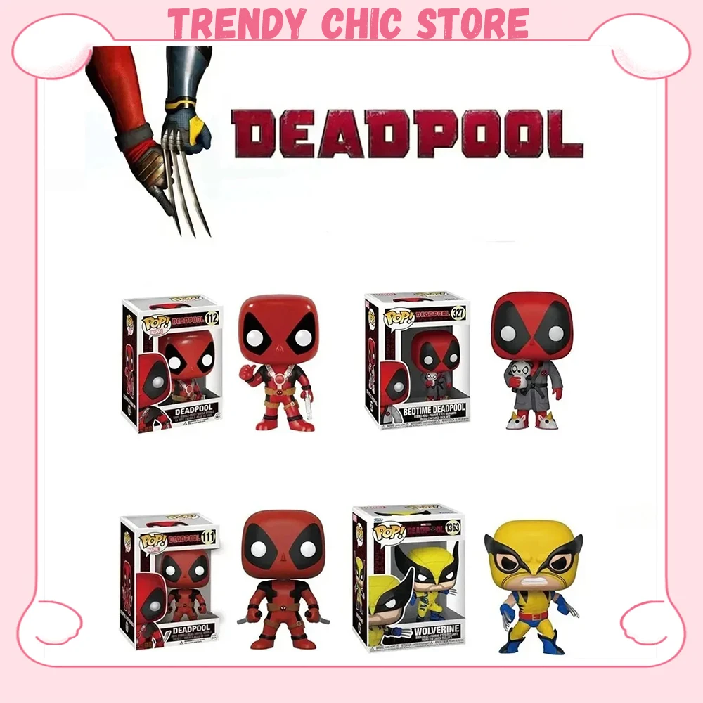 Funko Pop Deadpool & Wolverine Figure Deadpool Anime Figurine Model Collection PVC Statue Ornaments Xmas Gift Toy for Children