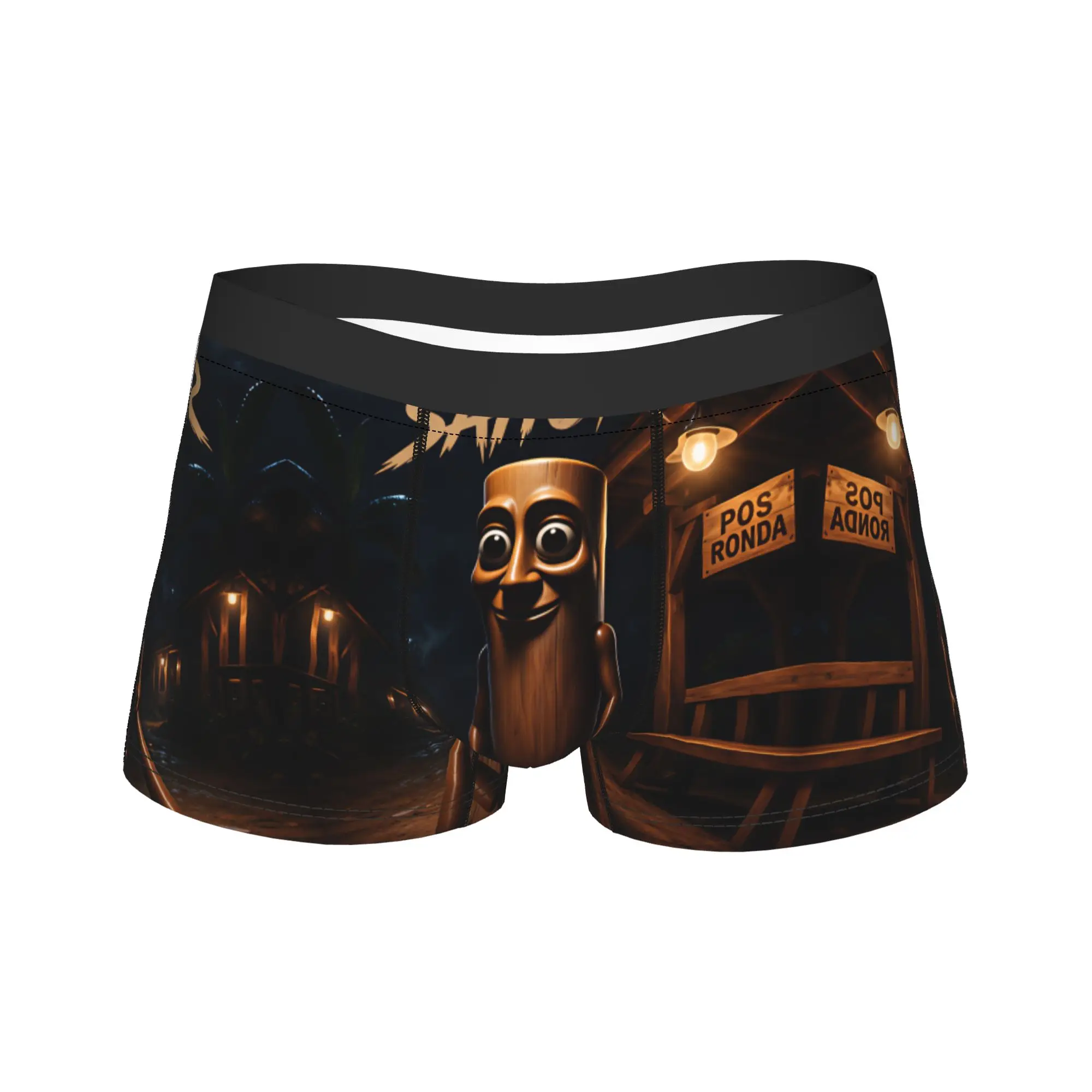 Tung Tung Sahur Midnight Moon Horror Meme Boxershorts 3D Pouch Underwear Trenky Printed Shorts Briefs Sexy Soft Males Underpants