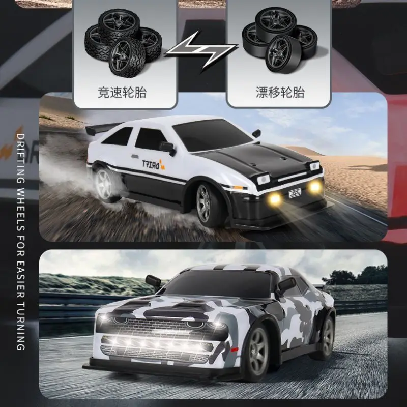 AE86 1: 16 Drift Car Racing With Toys Remote Control High Speed Drift RC Cars Spray 4WD 2.4G Gifts For Electric Sports Vehicles