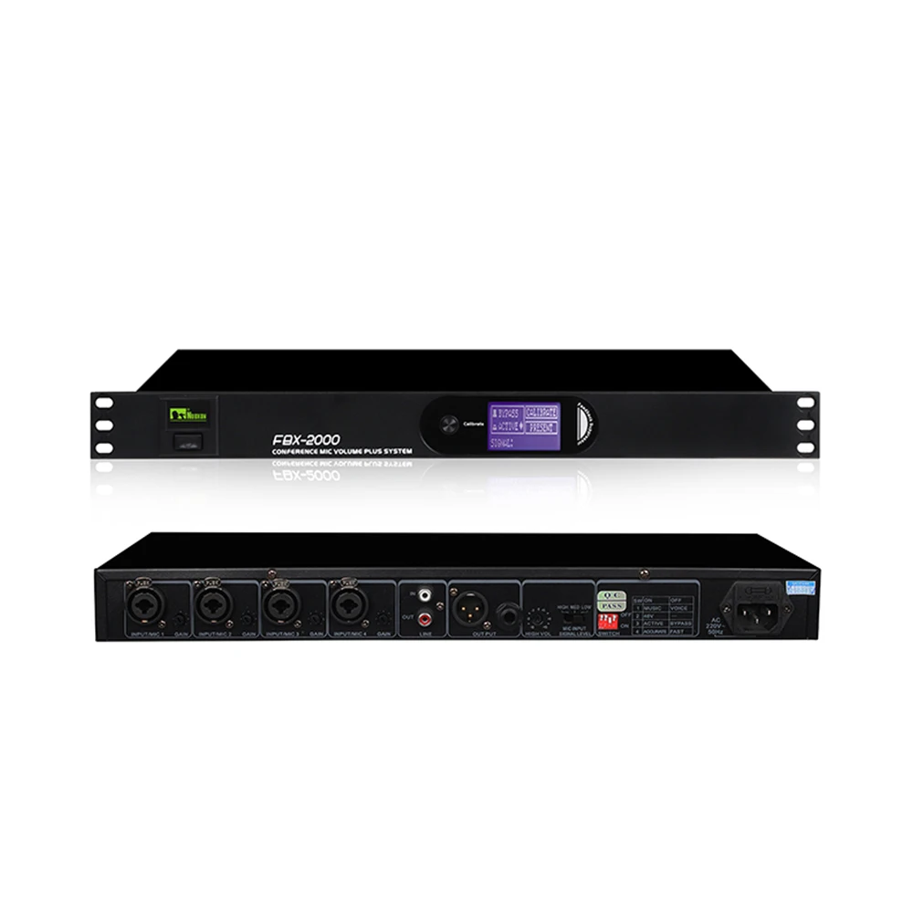 FBX-2000 نظام ميكروفون أوتوماتيكي إلكتروني ذو 4 قنوات مثبط ردود الفعل المعدنية #1