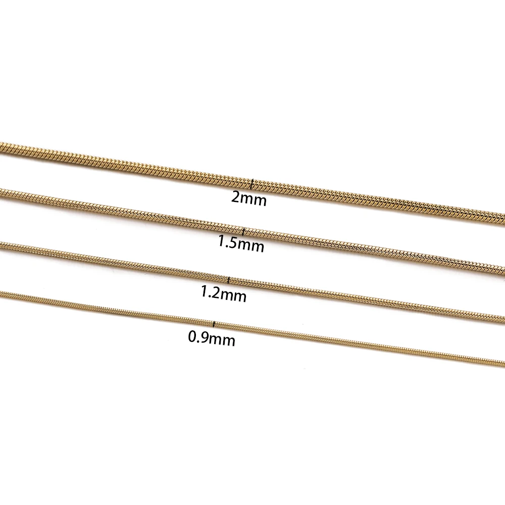 1Meter/Pack Stainless Steel 4 Sizes Snake Chain Necklace Chains for DIY Necklace Bracelets Jewelry Making Accessories