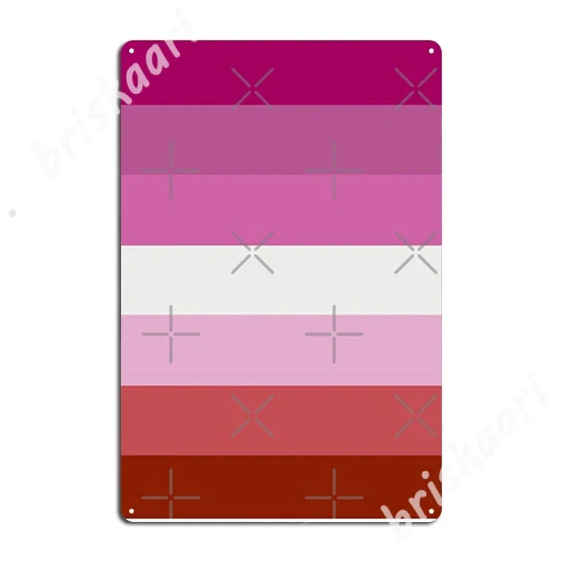 Lesbian Pride Flag Metal Signs Wall Cave Garage Club Decoration Wall Decor Tin sign Posters