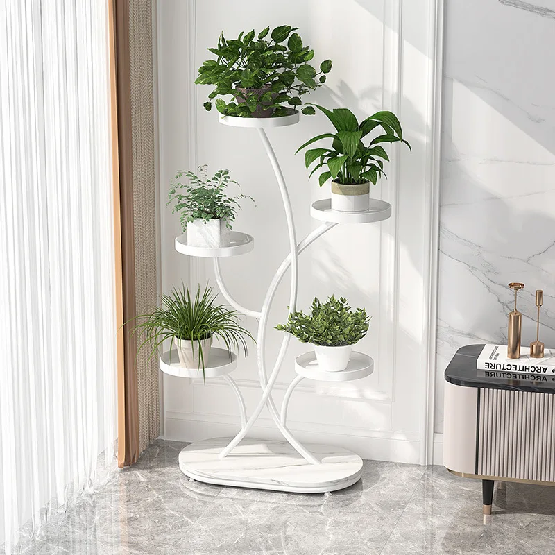 Flower Stand Living Room Light Luxury Premium Indoor Shelf Balcony Succulent Special Flower Pot Display Stand Wrought Iron