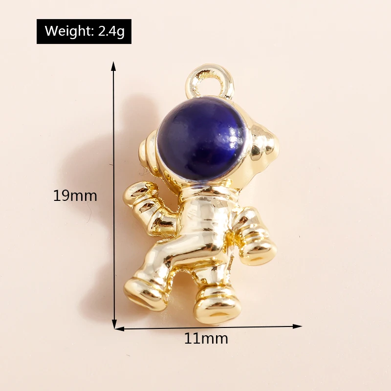 8 Stück süßer vergoldeter Kristall-Mond-Stern-Charm für DIY-Schmuckherstellung, handgefertigter Ohrring-Halsketten-Anhänger – Detail 8