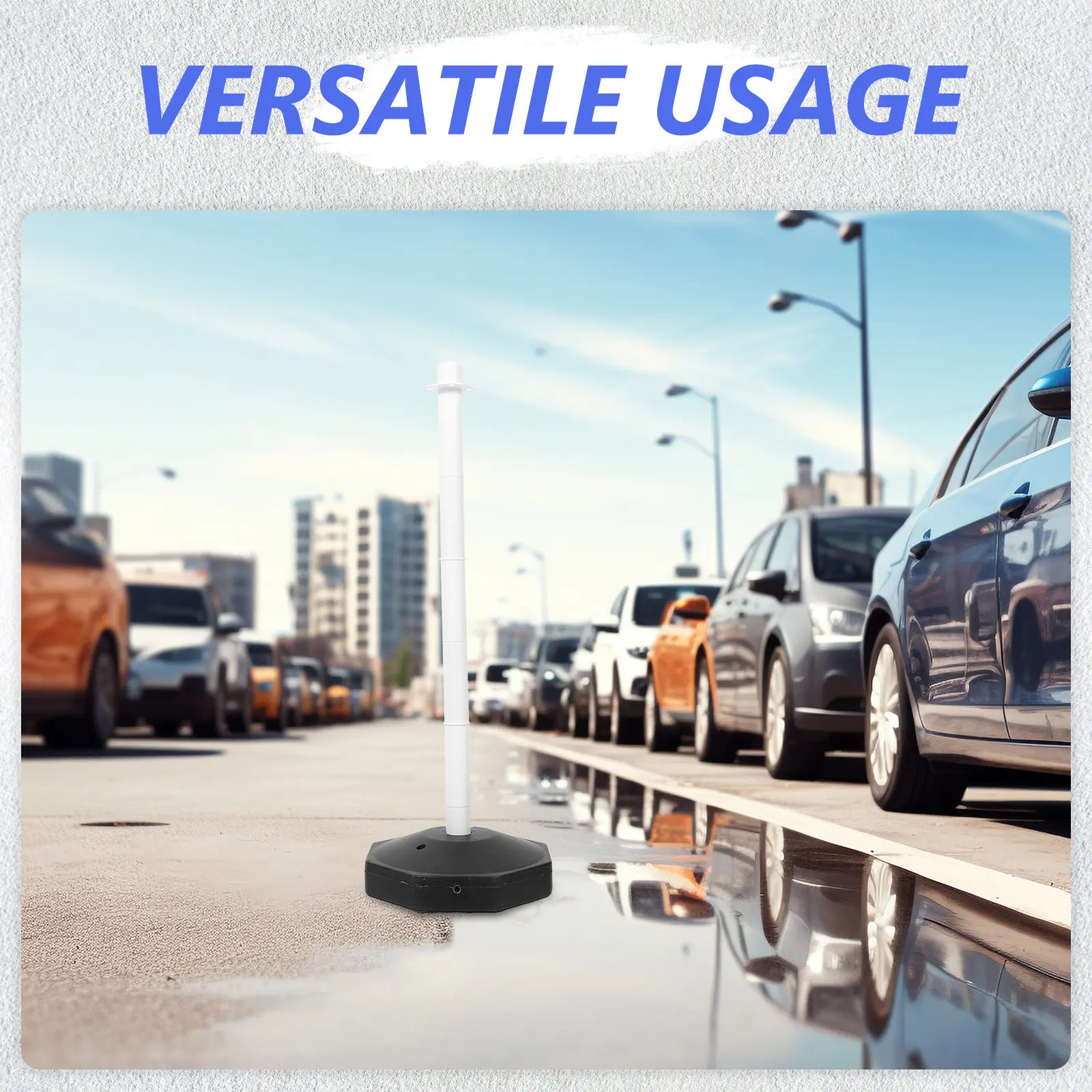 Water Refillable Delineator Post Cone for Road Safety Traffic Management Bright High-Visibility Warning Column Portable Impact