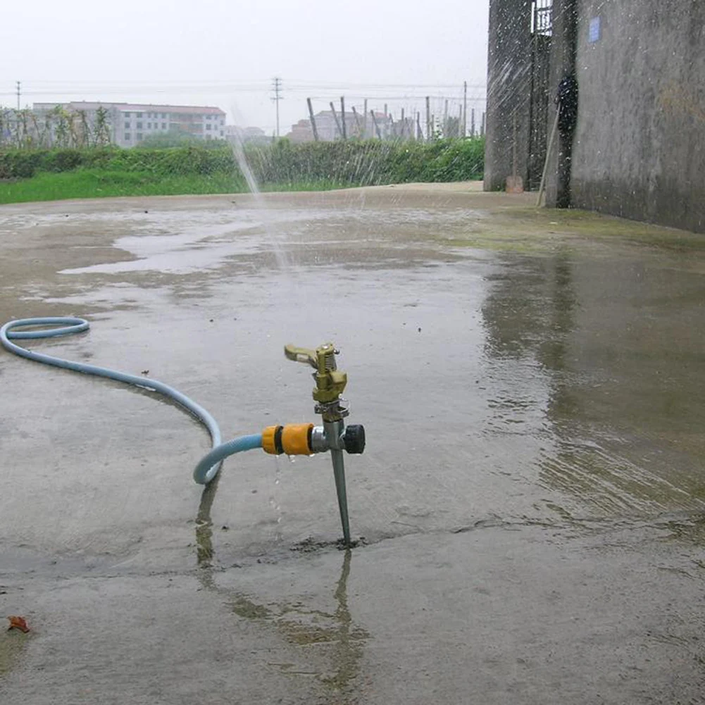 

1/2/3/4pcs Professional Garden Metal Sprinkler 360 Degree Adjustable Rotating Water Nozzle Impulse Sprayer For Irrigation System