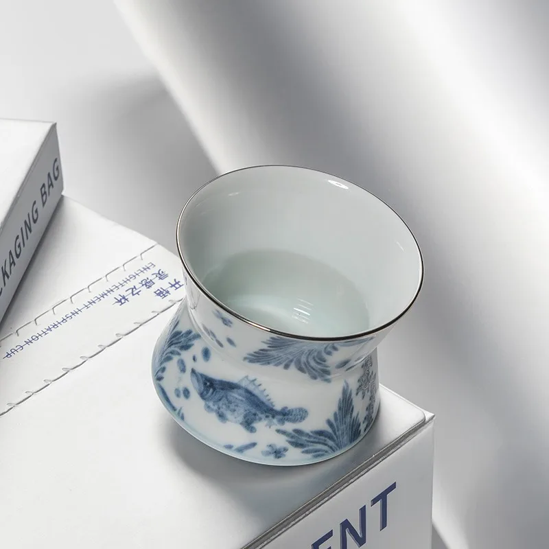 

Китайская сине-белая чашка для виски для подарков на день рождения и праздник друзей, офисное кафе для чая