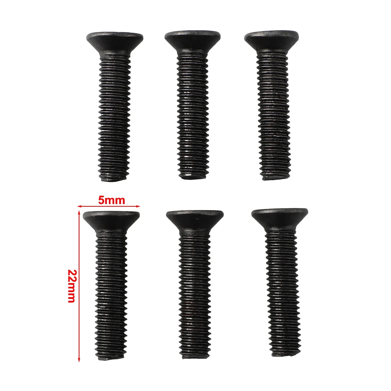 6Pcs Fixing Screw M5*22mm/M6*22mm Left Hand Thread Metal Screw For UNF Drill Chuck Shank Adapter Hand Tool Accessories