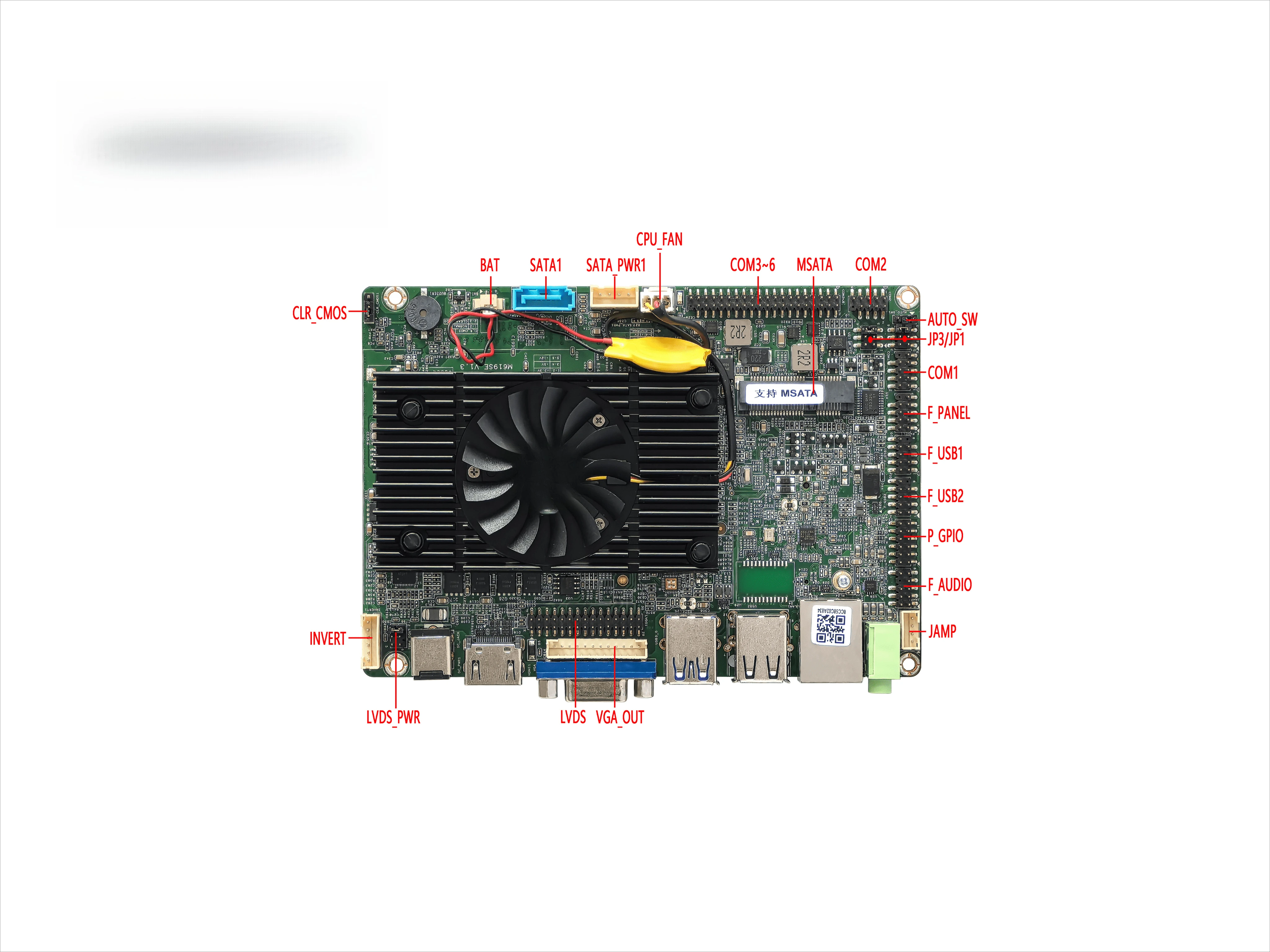Fanless 3rd Gen Core I3/i5/i7 Industrial 3.5-Inch Motherboard M619SE-UA DC12V DDR3 New 6x COM Ports Dual Integrated Single