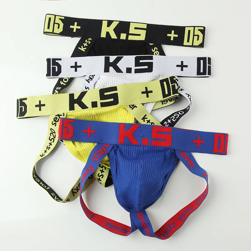 Men Sexy Underwear Jockstrap Thongs Cotton Breathable Backless Underpants Panties Open Back Male Lingerie G-String Thongs