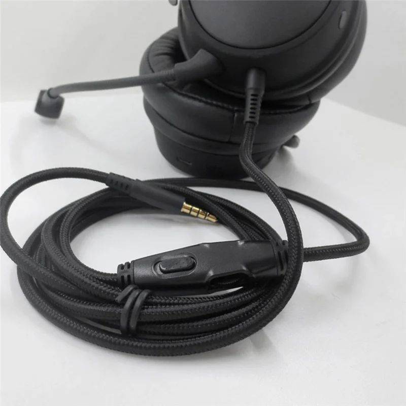 Kabel Headphone penerbangan, untuk-HyperX Cloud Alpha/-HyperX Cloud Core dengan kontrol Volume, kabel Headphone kontrol suara