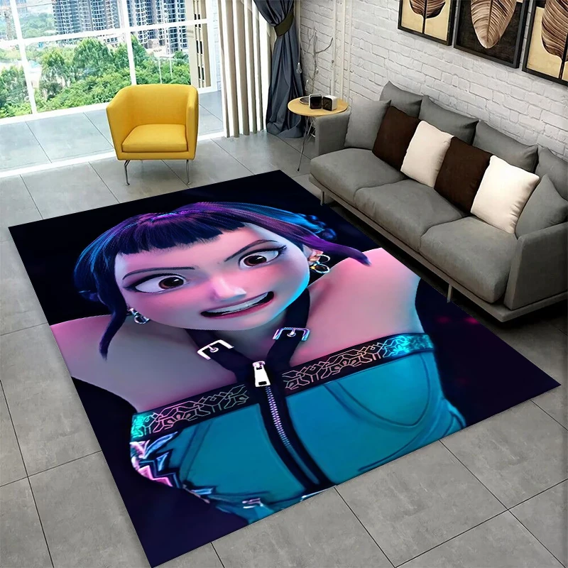 KPop D-Demon Hunters Girl Group Cartoon Non-Slip Area Rug for Living Room,Bedroom,Kid Playroom,Carpet Floor Mat Home Decor Gift