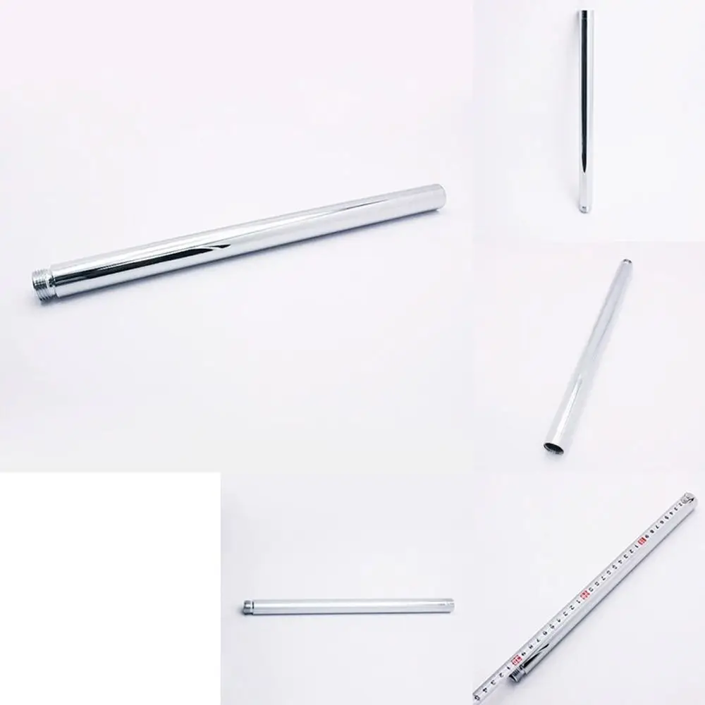 Stainless Steel Shower Head Extension Pipe Adjustable 10cm/15cm/20cm/25cm/30cm Round Shower Arm Showerhead Extension Rod