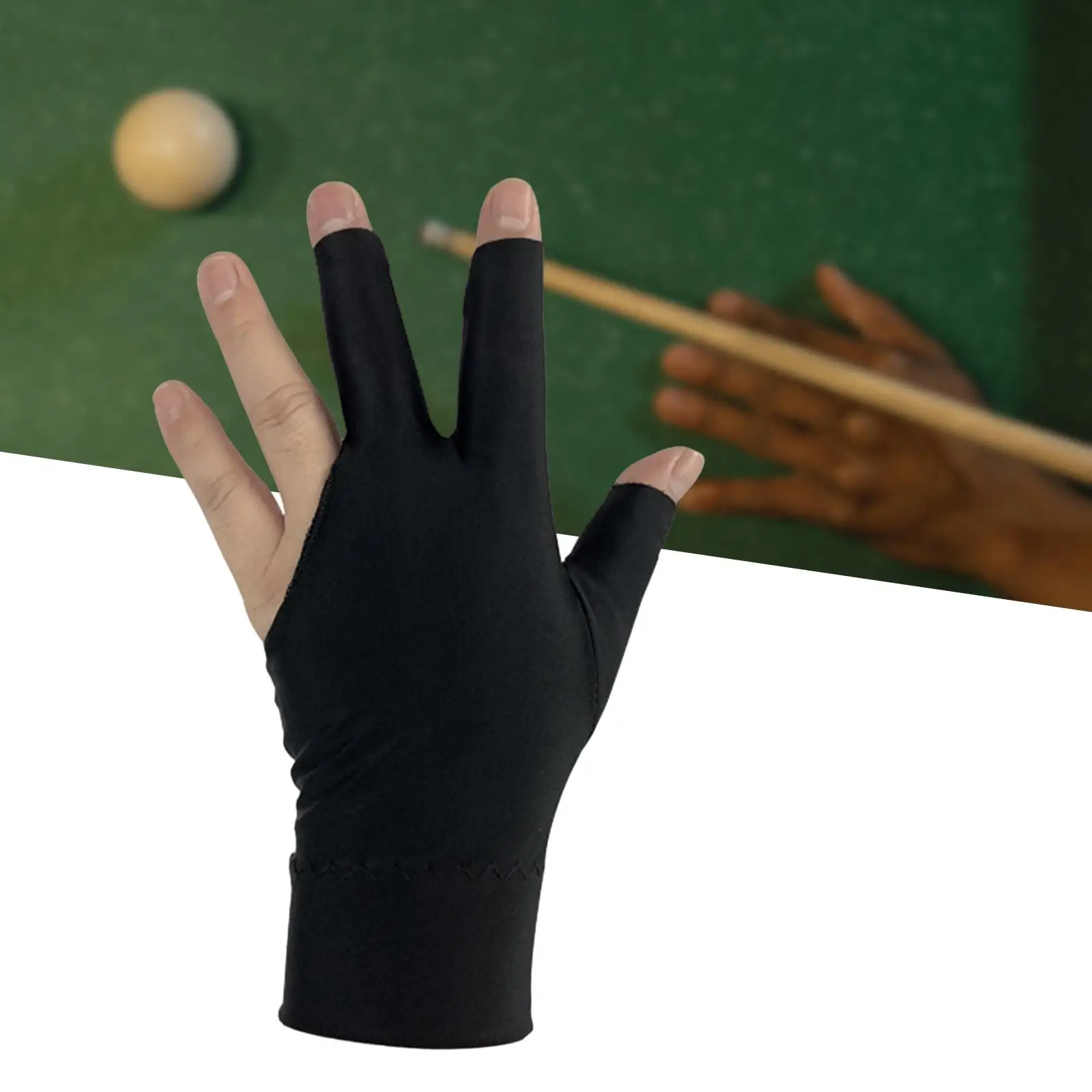 3 Fingers Billiard Glove Professional Absorbs Sweat Comfortable Portable Nonslip