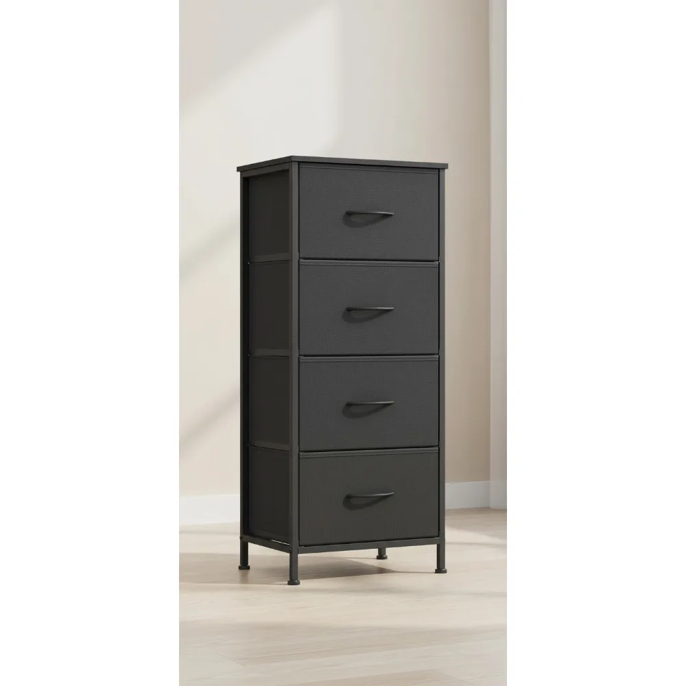 

Современный тканевый комод с 4 ящиками, органайзер для хранения в стальном каркасе для прихожей в шкафу в спальне