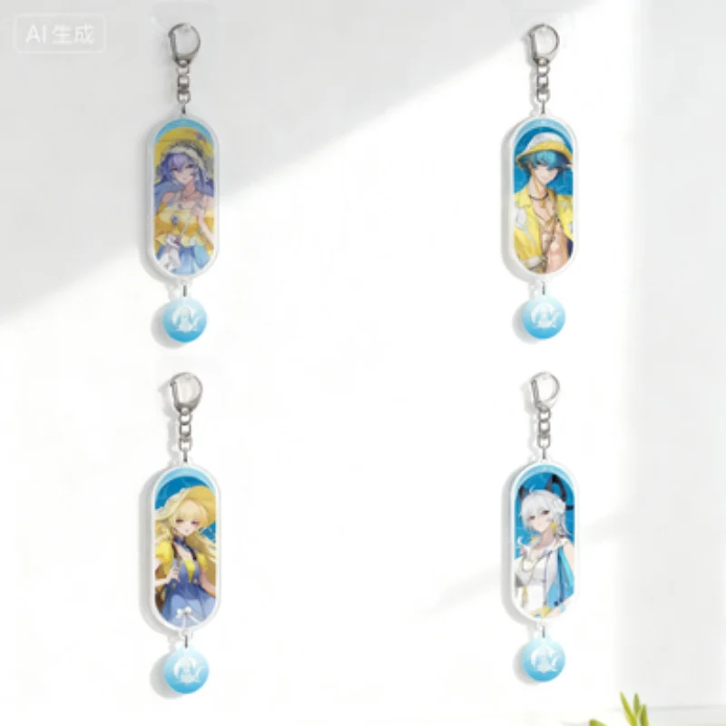 Игра-wuthering-waves-summer-battle-royale-Косплей-Подставка-для-персонажей-augusta-iuno-cartethyia-Акриловые-брелки-Сумка-подвеска