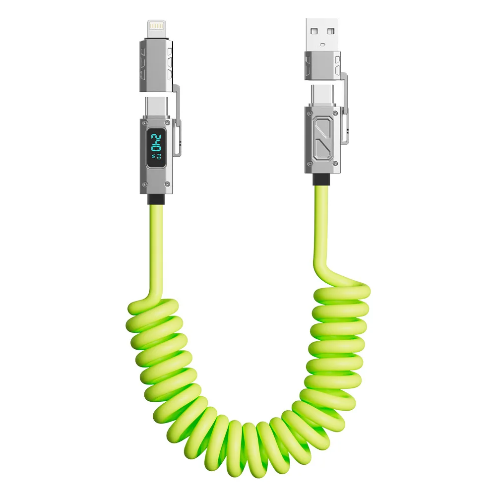 Beimo 240W Digital Display Four in One Spring Telescopic Super Fast Charging Suitable for Apple and Huawei