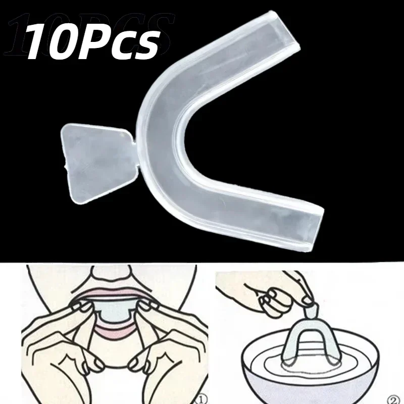 10Pcs/set Silicone Mouth Guard Teeth Protector Mouth Tray for Teeth Whitening Protection Tool