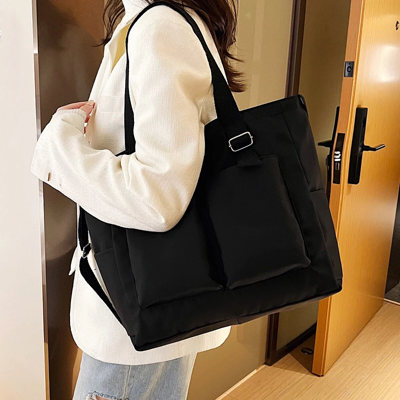 Fashion Women\'s Bag Handbags Simple Zipper Oxford Waterproof Solid Color Crossbody Large Capacity Tote Bag For Commute Shopping