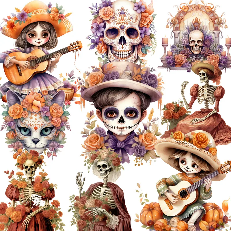 

Day of the Dead Stickers Crafts And Scrapbooking stickers kids toys book Decorative sticker DIY Stationery